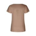 thumbnail image 5 of Alllist Square Neckline Women Tops Short Sleeve Solid T-Shirts Women Blouses, 5 of 5