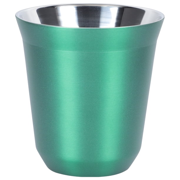 1 taza térmica portátil de doble capa de acero inoxidable para café.