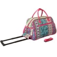 thumbnail image 2 of CalBags Classic Prints 21-Inch Carry-On Rolling Duffel Bag - Bohemian, 2 of 5