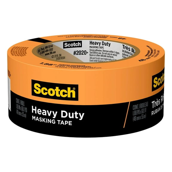 Scotch Masking Tape Heavy Duty, 1.88 inches by 60 yards 1,440 yards total, 2020 , 24 Rolls