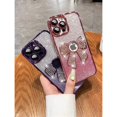 thumbnail image 3 of Glitter Rhinestone Butterfly Knot Anti-fall Phone Case Suitable For iPhone, 3 of 5