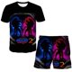 thumbnail image 2 of Nueva camiseta de Super Sonic para niños y niñas, traje con estampado de Sonic de Harajuku, camiseta + pantalones cortos, estilo callejero de moda, mangas cortas para niños, 2 of 5