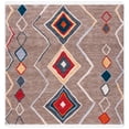 thumbnail image 2 of Safavieh Farmhouse Beulah Tribal Polyester Area Rug, Beige/Gold, 6'7" x 6'7" Square, 2 of 10