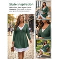 thumbnail image 6 of Cuteduck Plus Size Women’s Long Sleeve V-Neck Zipper Dress Autumn/Winter 1X-5X, 6 of 9