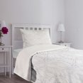 thumbnail image 5 of Ambesonne Grey and White Quilted Bedspread Set 2 Pcs, Shabby Botany Herbs, Twin Size, Grey White, 5 of 6