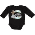 thumbnail image 3 of Inktastic Happy Easter with Cross and Flowers Boys or Girls Long Sleeve Baby Bodysuit, 3 of 5