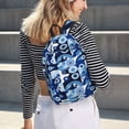 thumbnail image 5 of Bixox Evil Eye Printing Canvas Backpack Lightweight Casual Travel Backpack School Backpack Fits 15.6 Inch Notebook, 5 of 5
