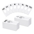 thumbnail image 1 of 40 Pcs Séparateurs de Garde-Robe, Supports Séparateurs de Garde-Robe Inscriptibles et Réutilisables, Préimprimés en 8 Tailles Blanc, 1 of 7