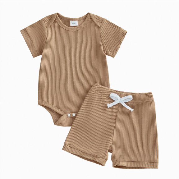 NOLDARES Toddler Baby Boy Summer Clothes Duck Print Short Sleeves T-Shirt Elastic Camouflage Shorts 2 Piece Outfit Blazer,9-12 M