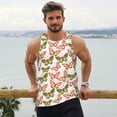 thumbnail image 6 of Uemuo butterfly Pattern Men's Muscle Shirts Sleeveless Dry Fit Gym Workout Tank Top Lightweight Sports Tank Top Beach Tank Top, Loose-fit Sleeveless Shirt-3X-Large, 6 of 7