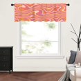 thumbnail image 6 of Abstract Pink Window Valances Aesthetic Retro Orange Valance Kitchen Curtains with Rod Pocket Window Treatments Short Curtain Panels for Living Room Spiral Swirl Modern Decor 54" X 18", 6 of 6