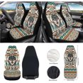 thumbnail image 2 of Jeiento Wolf Front Seat Covers Full Set with Steering Wheel Cover Safe Belt Pads Armrest Pad Coasters Garbage Can Rear View Mirror Cover Keychain Air Vent Storage Holder12 PCS Aztec Dream Catcher, 2 of 6