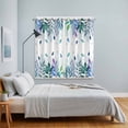 thumbnail image 5 of Curtains 63 Inch Length 2 Panels, Green Leaf Grommets Window Treatment Curtain, Country Blue Purple Botanical Plant Fruits Thermal Curtains Drapes for Living Room/Bathroom, 5 of 9