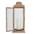 thumbnail image 2 of Better Homes & Gardens 23.7" Battery Operated Outdoor Natural Wood and Glass Lantern with Removable Candle, 2 of 9