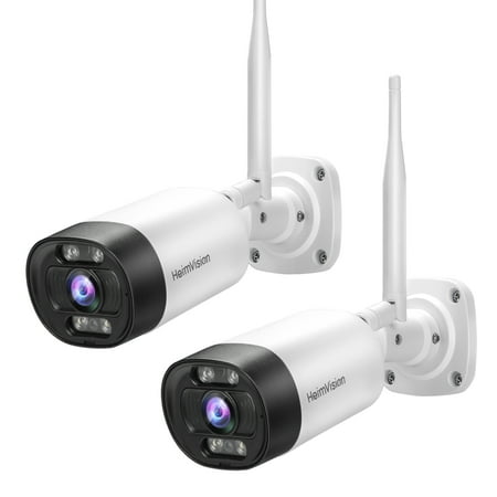 HeimVision HM311 2K Outdoor Security Camera,Bullet Camera with Motion Detection,Message Alert, MicroSD/Cloud Storage, Weatherproof, 2 Pack