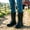 Black, variant on JUSLIO Boots for Women,Mid Calf Boots Comfortable Mid Heel Round Toe Platform Side Zip Lace Up Versatile Boots