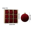 thumbnail image 4 of 2025 18PCS Christmas Ball Ornaments,3.1 Inch Velvet Christmas Ornaments Balls Flocked Christmas Tree Plastic Balls Xmas Hanging Ornaments Decoration, 4 of 8