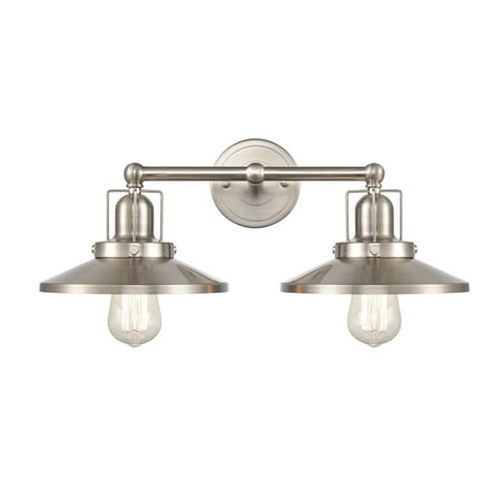 

English Pub 18 Wide 2-Light Vanity Light - Satin Nickel