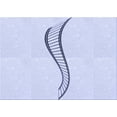 thumbnail image 1 of Ahgly Company Machine Washable Indoor Rectangle Transitional Jeans Blue Area Rugs, 2' x 5', 1 of 7