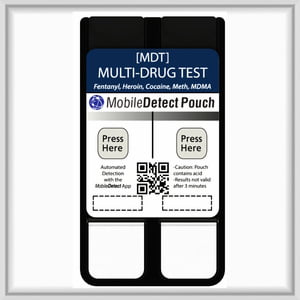 (1 pack ) Multi-Drug (Fentanyl, Cocaine, Heroin, Methamphetamine, Opiates & MDMA) Surface Drug Detection Kit with Mobile APP for easy results and reports
