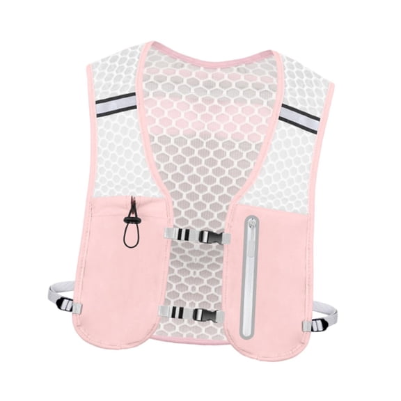 Wswqop Hydration vest for running, unisex, smartphone storage, waterproof, 2L hydration pink