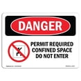 thumbnail image 1 of SignMission OS-DS-A-1218-L-2171 12 x 18 in. OSHA Danger Sign - Permit Required Confined, 1 of 1