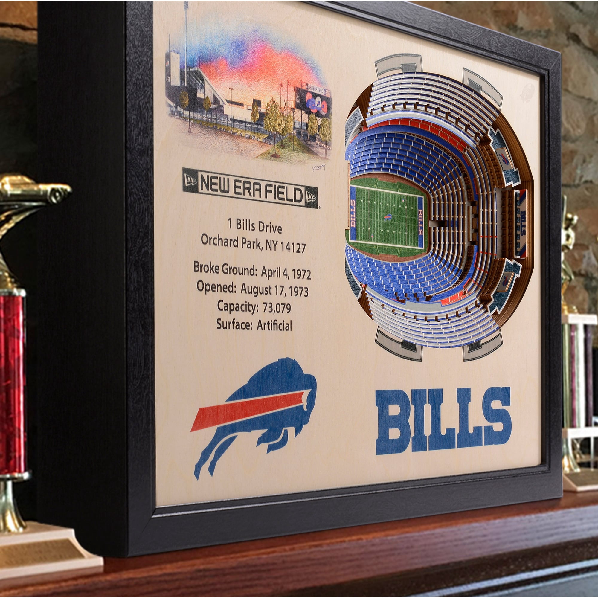YouTheFan NFL Buffalo Bills 25-layer Stadiumview Wall Art