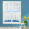 thumbnail image 6 of Tssuoun Embroidery Curtain Home Kitchen Cafe Lace Valance Window Sheer Voile Short Panel Beige 130x41, 6 of 8