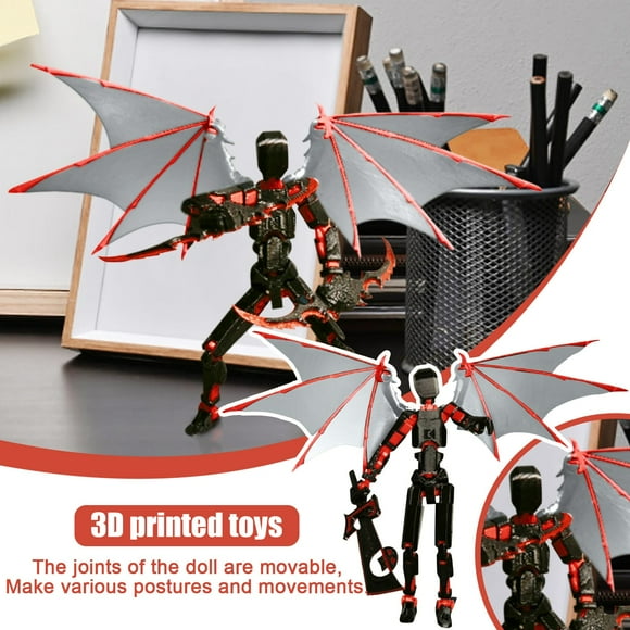 T13 Action Figure Set Already Assembled, T13 3D Printed Action Figures With Weapons Accessories T 13 Lucky Ro-bo Dummy Nova 13 Action Figures, Figura de acción T13 (Colour)