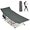 Stripe Grey, variant on Folding Camping Cot for Sleeping, Portable Cots for Adults, Heavy Duty Cot Bed 550LBS(Max Load), Extra Wider Cots with Large Pocket for Outdoor, Office, Beach
