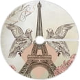 thumbnail image 1 of FMSHPON Paris Tower Xmas Christmas Tree Skirt Stand Mat for Holiday Party Decoration Indoor Outdoor 36 inches, 1 of 6
