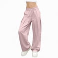 thumbnail image 3 of TOWED22 Girls Straight Wide Leg Track Pants Elastic Waist Casual Baggy Athletic Pants Loose Jogger Sweatpants(Pink,6-7 Y), 3 of 7