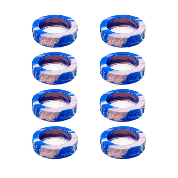 Minnieouse 10 unids/set disfrute de viajes tranquilos con ruedas silenciosas de reducción de ruido cubierta de la caja de la carretilla Viajes, Equipaje y Accesorios Varios Azul+Rosa