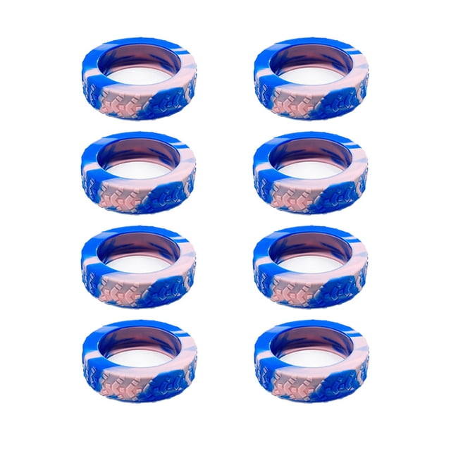 Xingzhi 10 Pcs/ensemble Housse de Protection pour Roulettes de Valise à Grand Compatibilité et Douce Bleu+rose