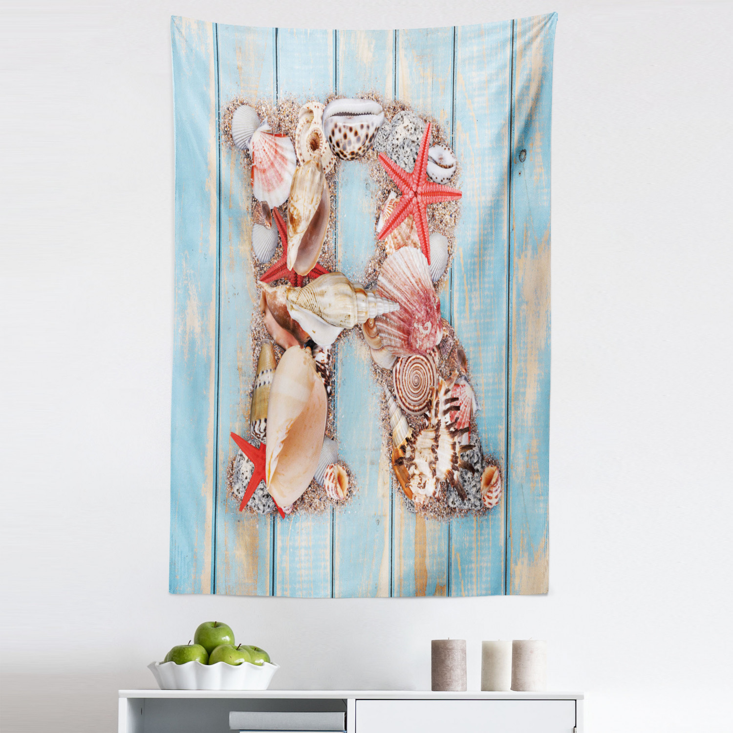 Letter R Tapestry, Tropical Animals in Alphabet Art Ocean Letter R ...