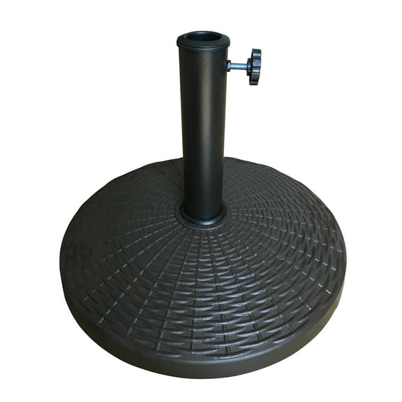 Mainstays 22 lbs Brown Round Powder Coated Resin Patio Umbrella Base