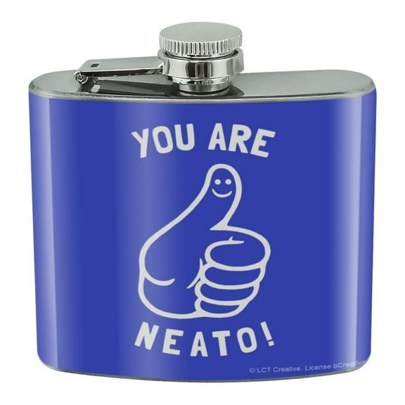 You Are Neato Cool Funny Humor Stainless Steel 5oz Hip Drink Kidney Flask