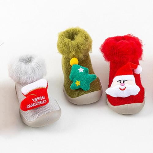 Zhaomeidaxi 1 Baby Christmas Socks Slippers Santa Claus Soft Boots Slippers Slip House Crib Footwear for Infant Newborn Boys Girls Suitable - Walmart.com