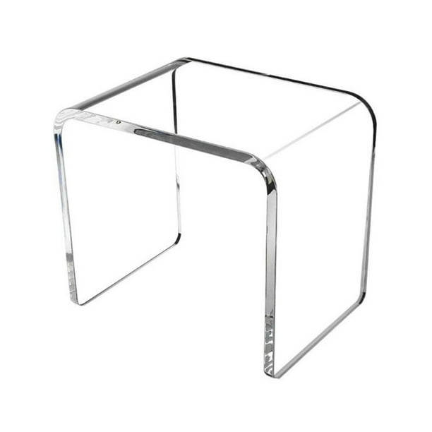Bewildely Taburete para cambiar zapatos moderno de color transparente, taburete para cambiar zapatos compacto y ligero para niños Decoración del hogar