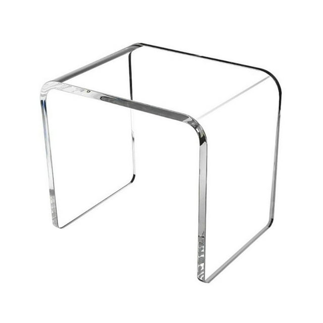 Matsuzay Taburete acrílico transparente moderno, duradero, estable, compacto y ligero en auxiliar en forma de Der Decoración del hogar