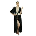 thumbnail image 5 of Bimba Sheer Georgette Beach Swim Wear Coverup Maxi Long Shrug Top With Lace, 5 of 9