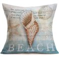 thumbnail image 5 of Summer Tropical Beach Cotton Linen Throw Pillow Case Nautical Anchor Seashell & Sea Snail Decorative Cushion Cover Square Pillow Sham 18‘‘x18‘‘ Set of 4,Beach Chair,Coconut Palm, 5 of 6
