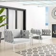 thumbnail image 2 of Modway Harmony 3-Piece Sunbrella? Outdoor Patio Aluminum Seating Set in Gray Gray, 2 of 6