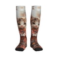 thumbnail image 3 of Compression Socks for Women and Men - Adorable Kitten In Kimono Compression Socks Circulation for Workout, 3 of 8