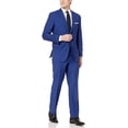 thumbnail image 4 of Adam Baker Men's Modern Fit 100% Wool Two-Piece Notch Lapel Suit - Blue Plaid - 54R, 4 of 5