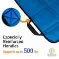 thumbnail image 6 of NurtureCare Positioning Bed Pad with Handles, 3-Layer Nylon, Washable, 48" x 40", Lake Blue, 6 of 10