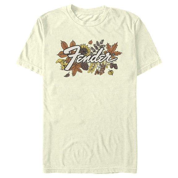 Men's Fender Fall Leaves Logo Graphic Tee Beige 3X Large