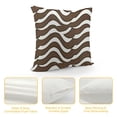 thumbnail image 4 of YINGXI  Brown and White Throw Pillow Cushion Case, Home Phrase and Word Lettering with Rhombus Check and Abstract Waves, Modern Accent Double-Sided Digital Printing,Umber and Taupe 20x20in, 4 of 5