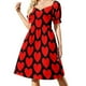 thumbnail image 2 of Vestido de manga corta con corazones para fiesta, noche, cumpleaños, para mujer, 2 of 7