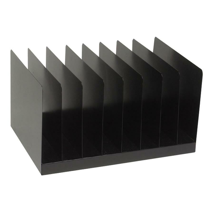 SKILCRAFT 8 Slot Vertical Desk Organizer, Black, 1 Each (Quantity